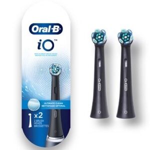Oral-B iO Ultimate Clean Replacement Brush Heads Black Package brings 3-Count
